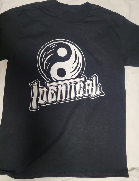 Short Sleeve Tee Shirt Identical Logo - Black